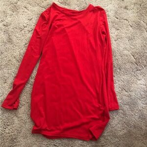 Women’s long sleeve red dress
